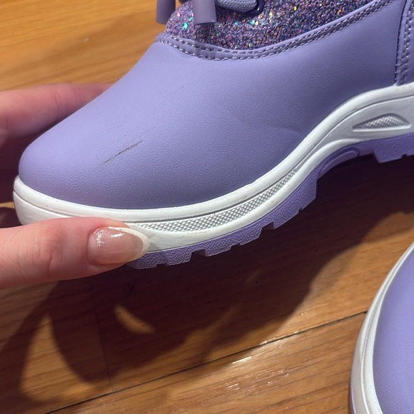 Cozy Purple Kids Boots - Picture 2 of 3